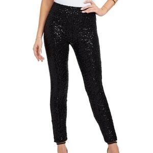 Tipsy Elves Black Sequin Leggings High Waisted
